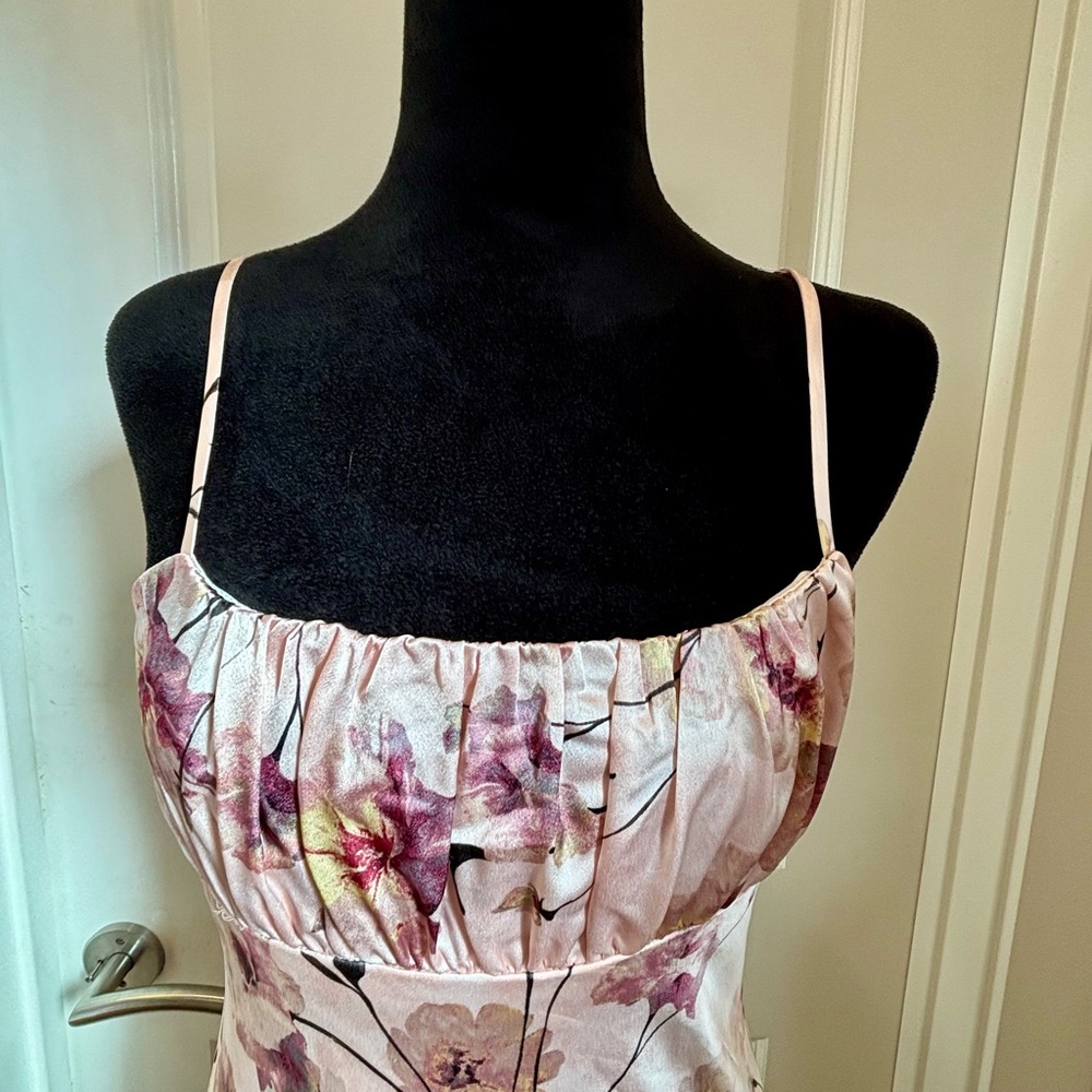 NWT Thirty Thirty Floral blush pink maxi dress with lace shrug - S - Picture 2 of 12